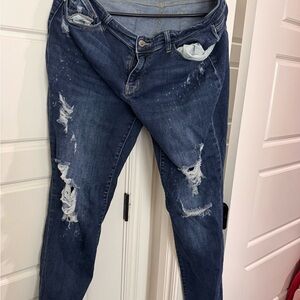Judy Blue Distressed Blue Jeans